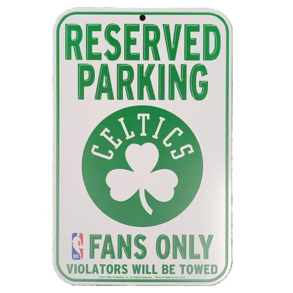 placa aparcamiento Celtics placa aparcamiento Celtics