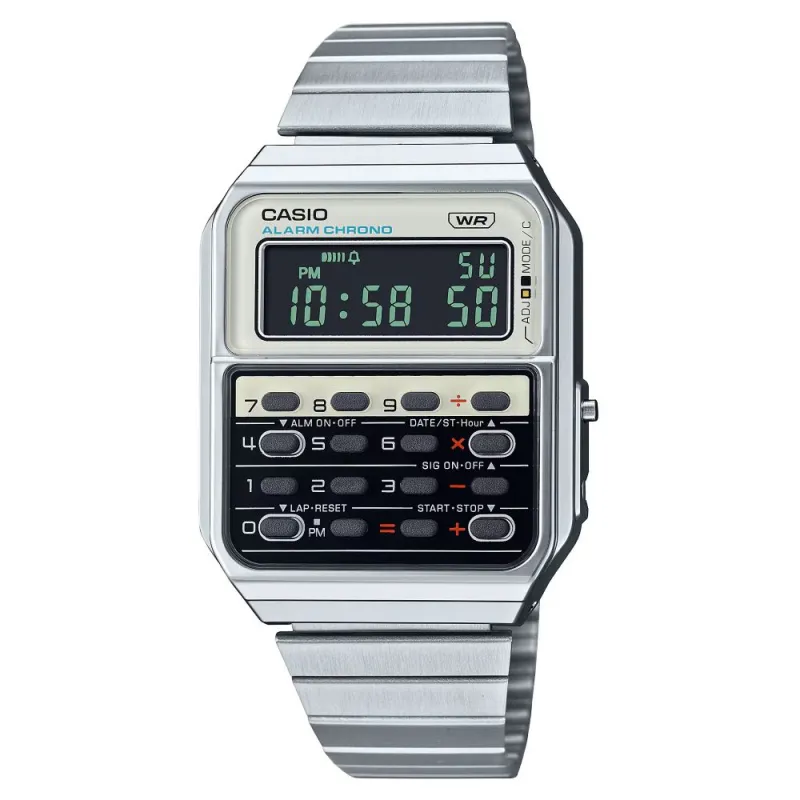Reloj Clasico metalico unisex Casio CA-500WE blanco principal