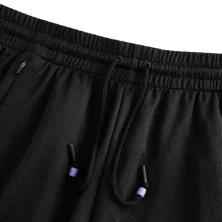 Short baloncesto Anta Kai Knit Game en negro, detalle cintura Short baloncesto Anta Kai Knit Game en negro, detalle cintura