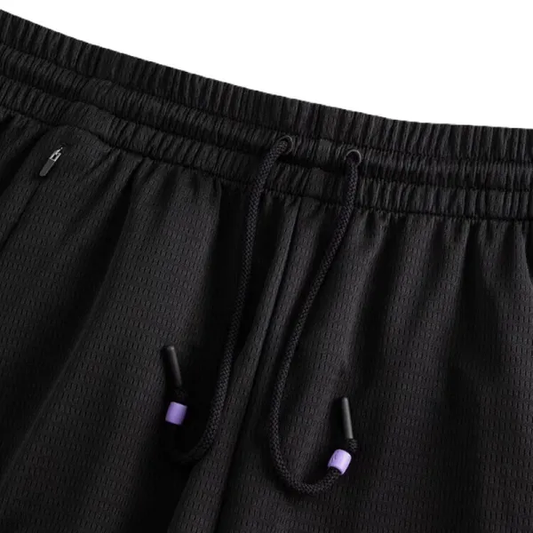 Short baloncesto Anta Kai Knit Game en negro, detalle cintura Short baloncesto Anta Kai Knit Game en negro, detalle cintura