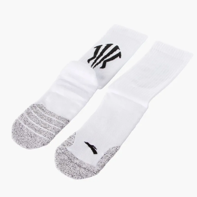 Calcetines baloncesto Anta Kai Crew Terry en color blanco, par