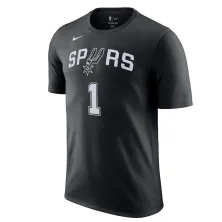 Camiseta NBA Name and Number Wembanyama San Antonio Spurs Negra