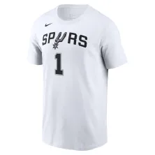 Camiseta NBA Name and Number Wembanyama San Antonio Spurs blanca