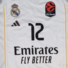 Camiseta Theo Maledon Real Madrid Baloncesto Primera Equipación Adidas 2025-26 blanca