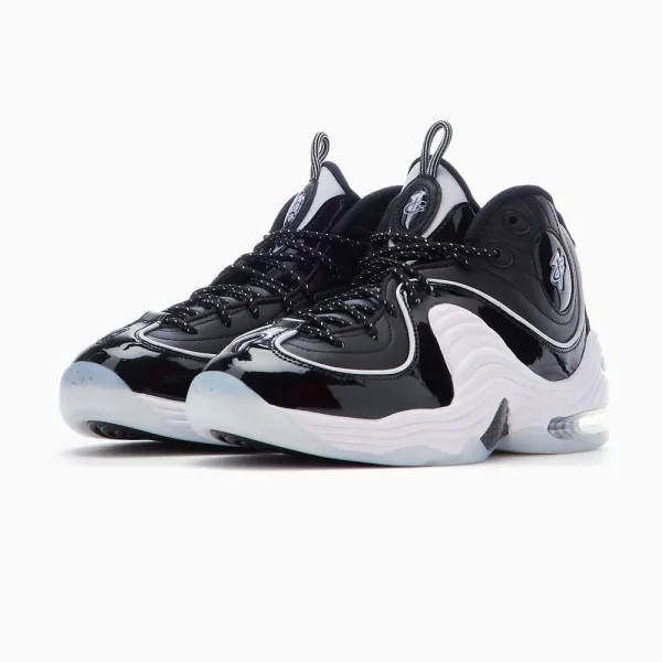 Zapatillas baloncesto retro Nike Air Max Penny 2 en negro, vista frontal