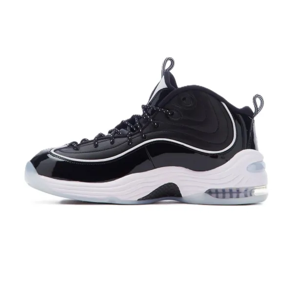 Zapatillas baloncesto retro Nike Air Max Penny 2 en negro, lateral