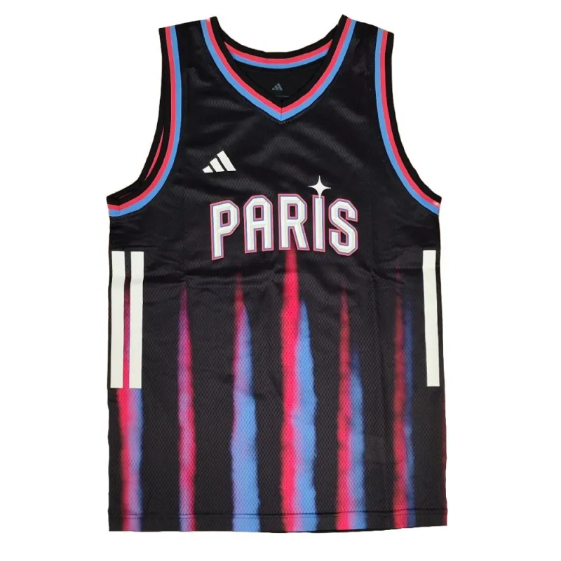 Camiseta Paris Basketball Adidas oficial de baloncesto, foto frontal