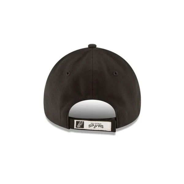 Gorra curva Spurs 9FORTY New Era negra trasera