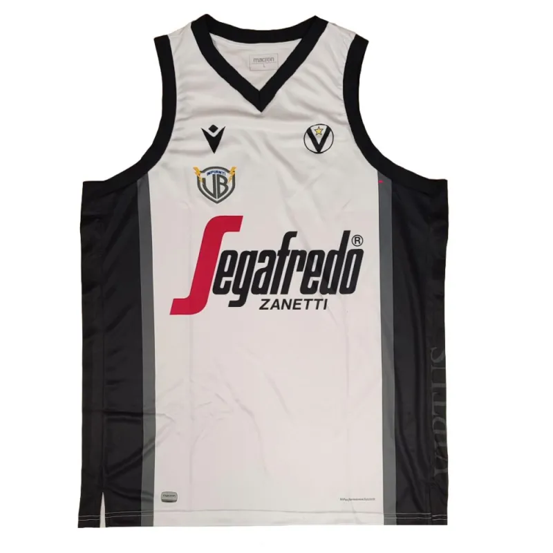 Camiseta Virtus Bolonia Blanca Lega italiana Macron blanca