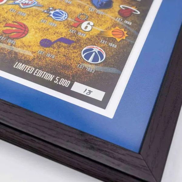 Cuadro Highland Mint NBA Logos detalle 2