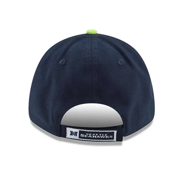 Gorra curva Seahawks 9FORTY azul trasera