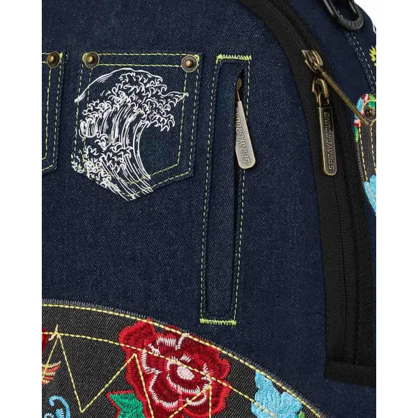 Sprayground Evisu Style detalle cremallera