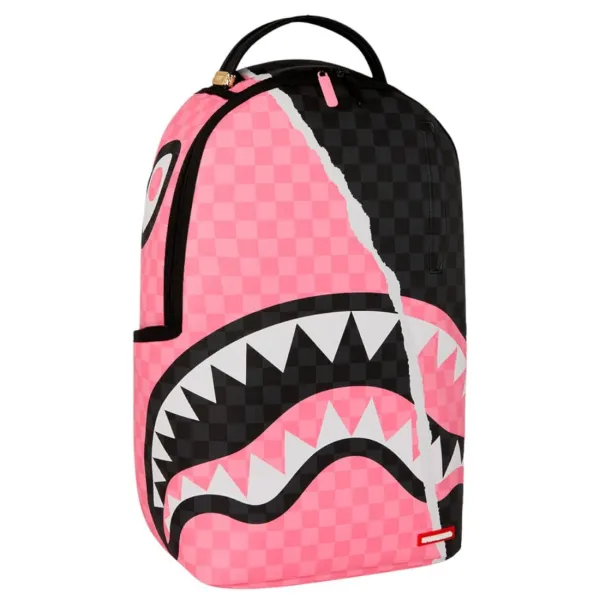 Sprayground Split Pink Shark lateral Sprayground Split Pink Shark lateral