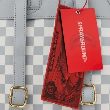 Sprayground Cream and Brown Check Savage etiquetas Sprayground Cream and Brown Check Savage etiquetas