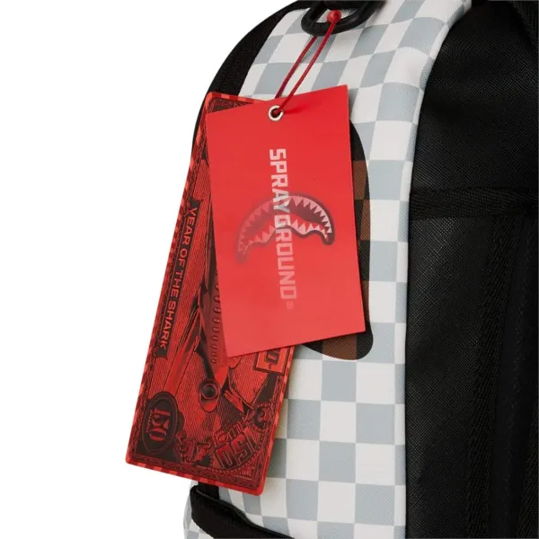 Mochila Sprayground Cream and Brown Tear etiquetas