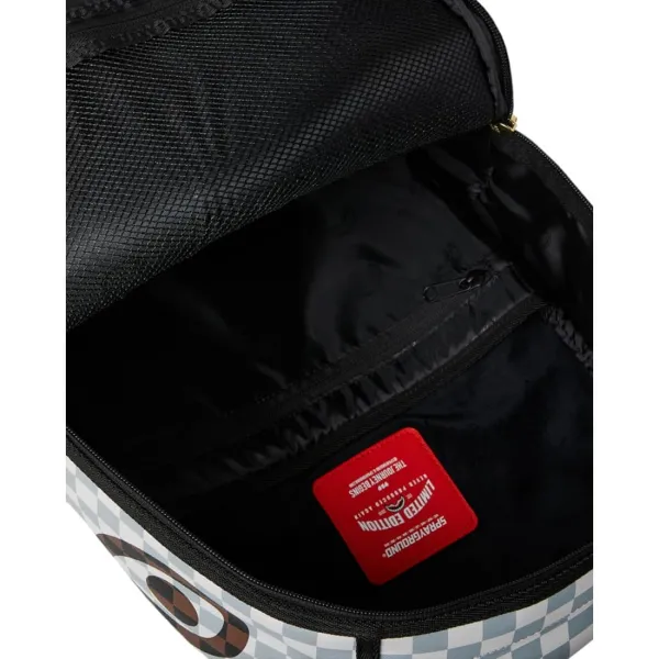 Mochila Sprayground Cream and Brown Tear interior