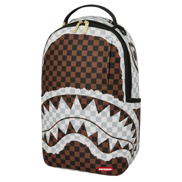 Mochila Sprayground Cream and Brown Tear lado 2
