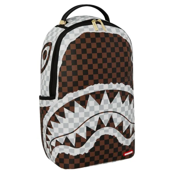 Mochila Sprayground Cream and Brown Tear lateral