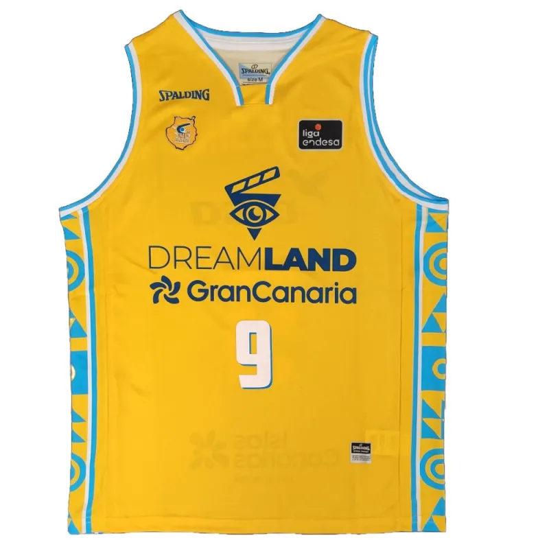 Camiseta Nicolas Brussino Gran Canaria ACB 2026 Spalding amarilla
