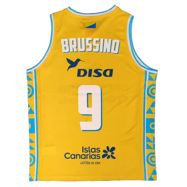 Camiseta Nicolas Brussino Gran Canaria ACB 2026 Spalding amarilla