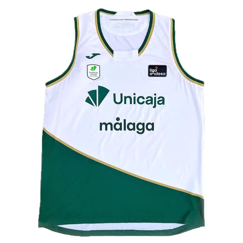 Camiseta Unicaja Malaga blanca Liga Endesa frontal