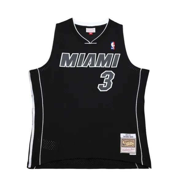 Camiseta Dwyane Wade Miami Heat swingman negra 2011 frontal