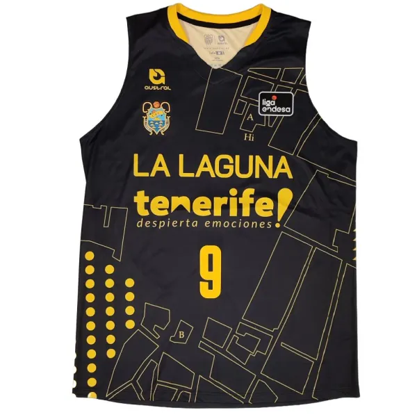 Camiseta Marcelinho Huertas CBC La Laguna Tenerife Torriani Negra ACB 2026