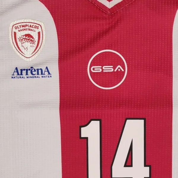 Camiseta Aleksander Vezenkov Olympiacos GSA 2026 Euroliga Primera Equipacion