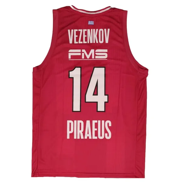 Camiseta Aleksander Vezenkov Olympiacos GSA 2026 Euroliga Primera Equipacion
