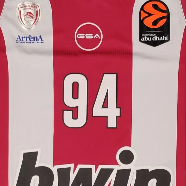 Camiseta Evan Fournier Olympiacos GSA 2026 Euroliga Primera Equipacion