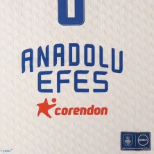 Camiseta Shane Larkin Efes blanca Euroliga frontal