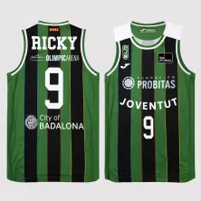 Camiseta Ricky Rubio Joventut verdinegra ACB 2026 doble