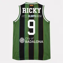 Camiseta Ricky Rubio Joventut verdinegra ACB 2026 trasera