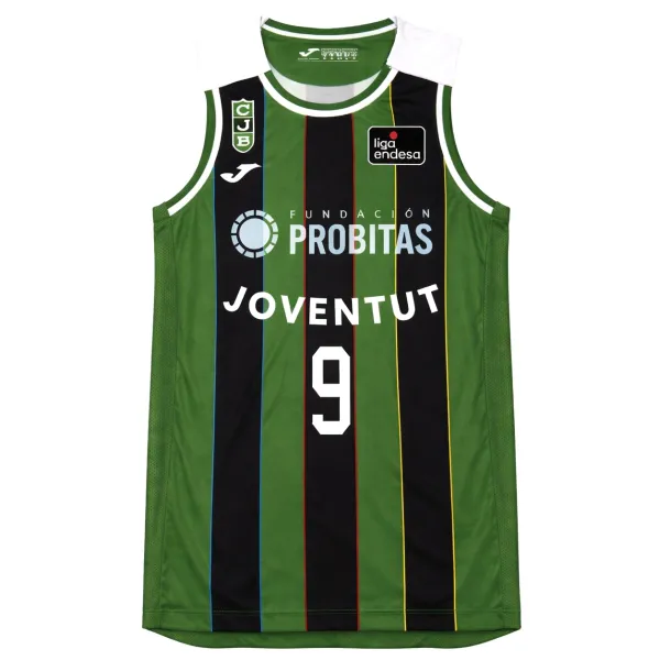 Camiseta Ricky Rubio Joventut verdinegra ACB 2026 frontal