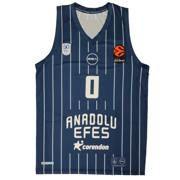 Camiseta Shane Larkin Anadolu Efes GSA 2026 Euroliga Equipacion Azul
