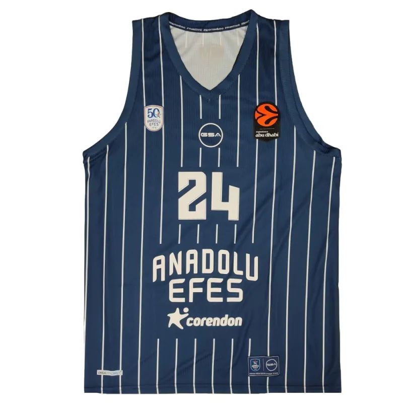 Camiseta Erkan Osmani Anadolu Efes GSA 2026 Euroliga Equipacion Azul