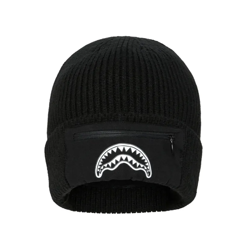 Gorro Sprayground black pocket negro frontal
