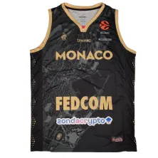 Camiseta AS Monaco Basket Euroliga negra Spalding