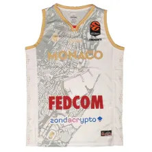 Camiseta Monaco Euroliga blanca Spalding frontal
