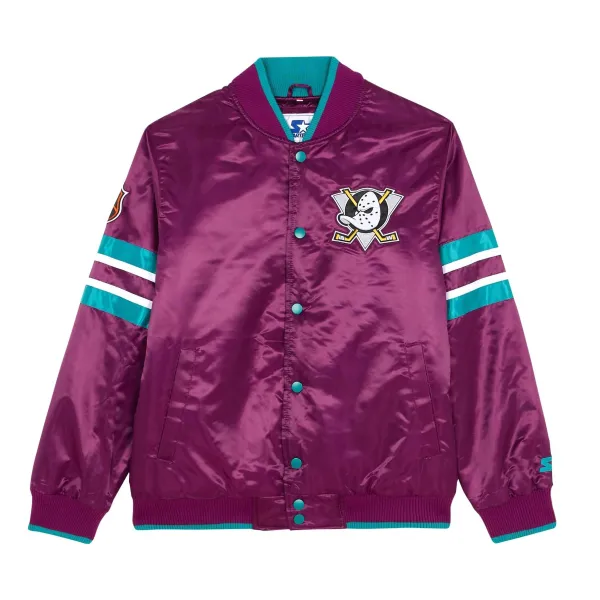 Chaqueta Mighty Ducks Starter Bomber NHL frontal