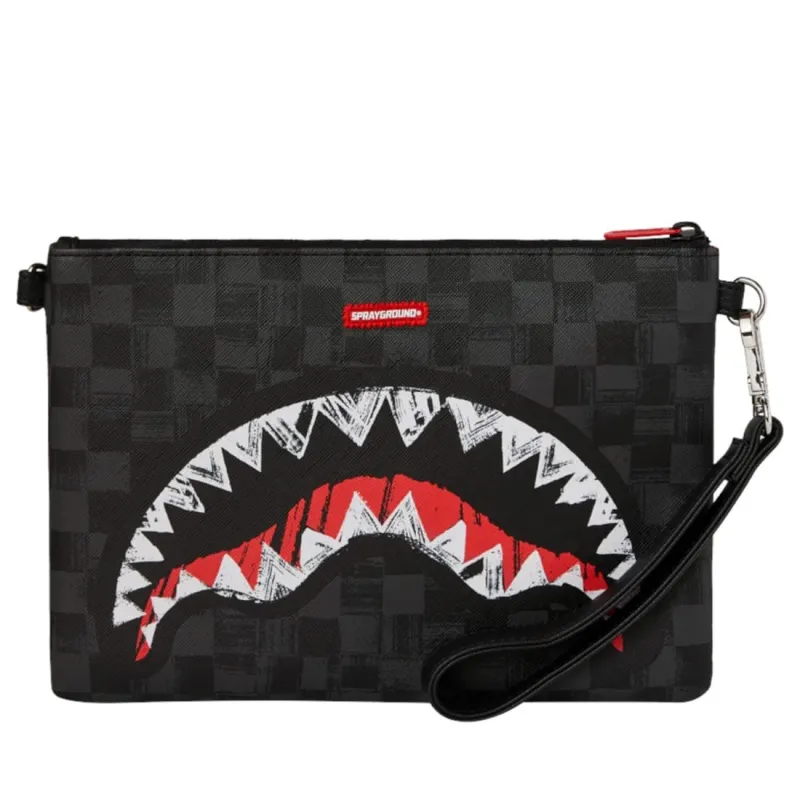 olso de mano Sprayground Scribble Shark en negro