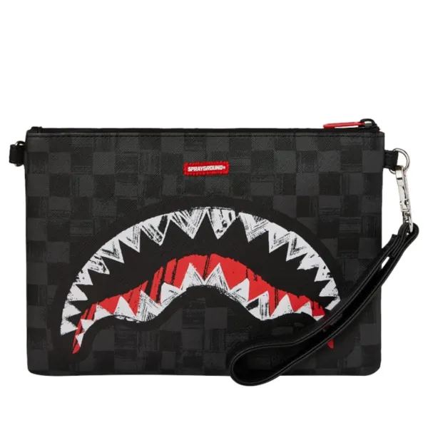 olso de mano Sprayground Scribble Shark en negro olso de mano Sprayground Scribble Shark en negro
