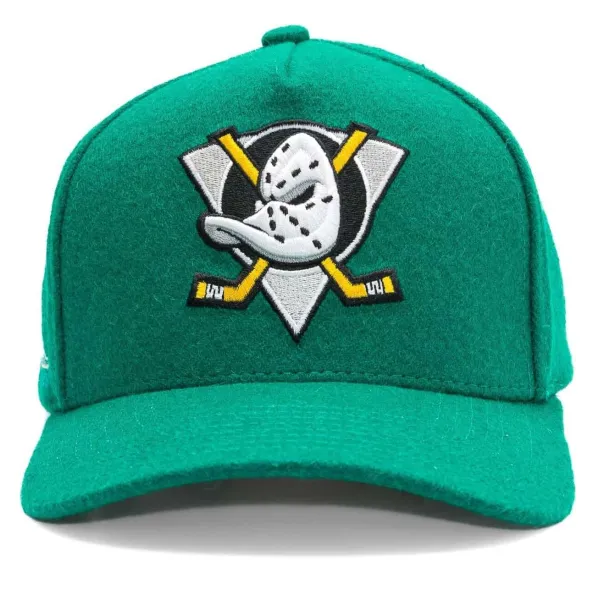 Gorra curva Mighty Ducks Wool Pro Strapback verde