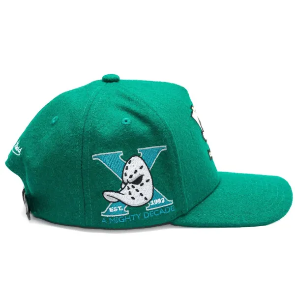 Gorra curva Mighty Ducks Wool Pro Strapback verde 3
