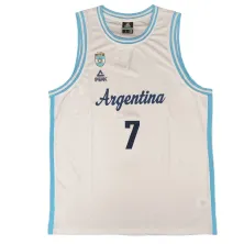 Camiseta Campazzo Argentina baloncesto blanca frontal