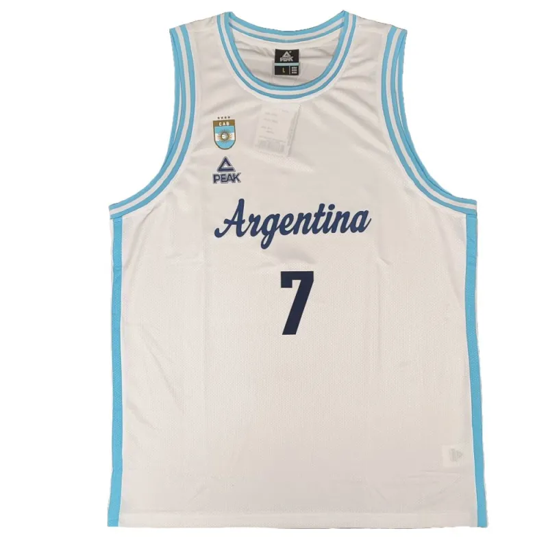 Camiseta Campazzo Argentina baloncesto blanca frontal
