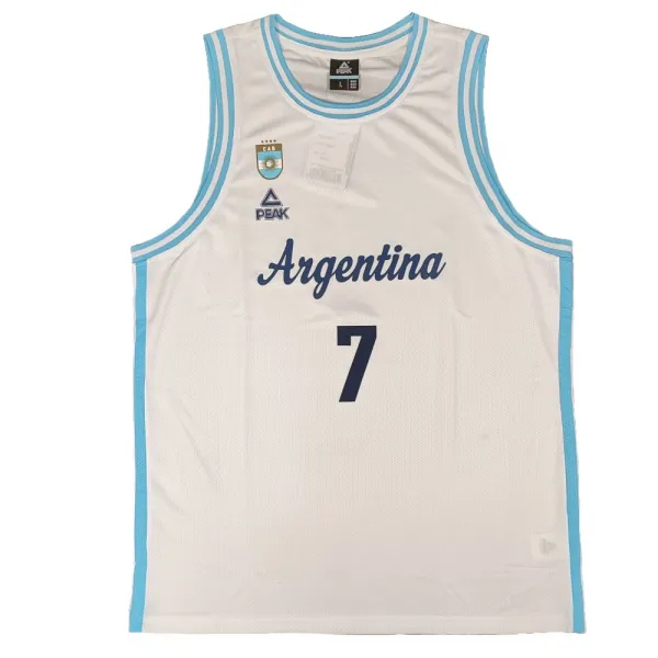 Camiseta Campazzo Argentina baloncesto blanca frontal
