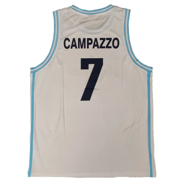 Camiseta Campazzo Argentina baloncesto blanca trasera