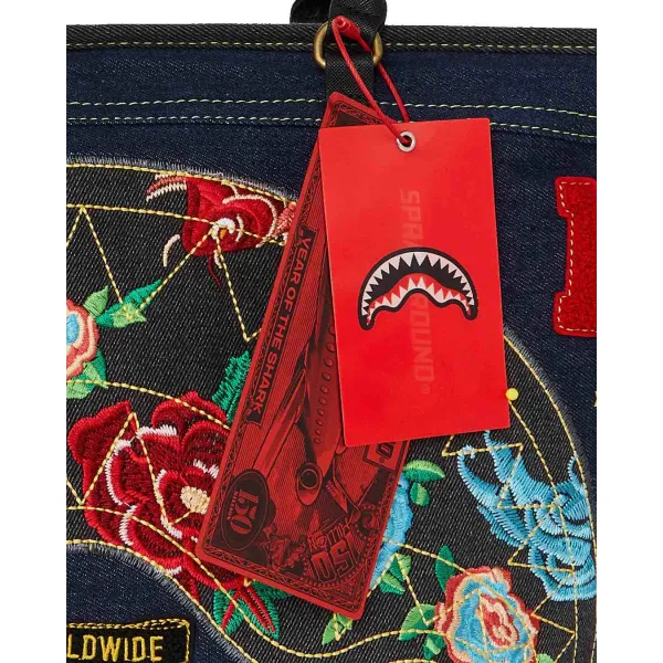 Tote bag Sprayground Evisu etiquetas