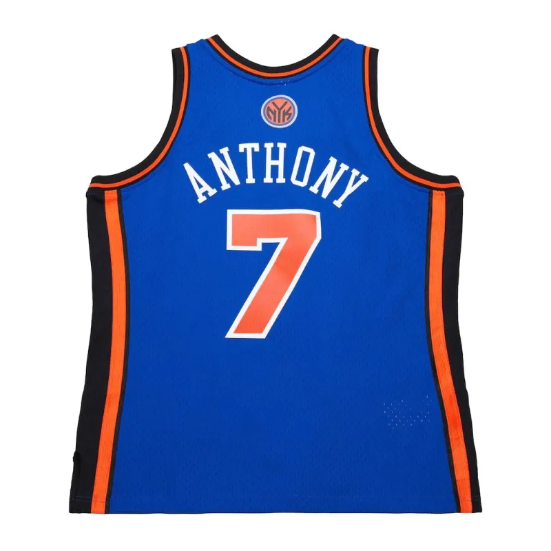 Camiseta Carmelo Anthony Knicks swingman azul trasera